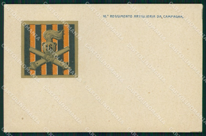 Militari 16° Reggimento Artiglieria da Campagna cartolina XB6158 – fronte