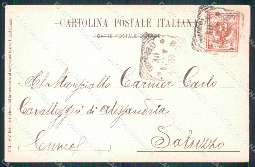 Militari 3° Reggimento Artiglieria 2ª Batteria Balbo cartolina XB6162 – retro