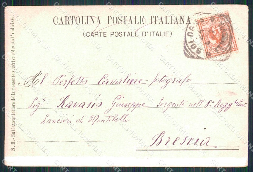 Militari 3° Reggimento Artiglieria 2ª Batteria Balbo cartolina XB6167 – retro