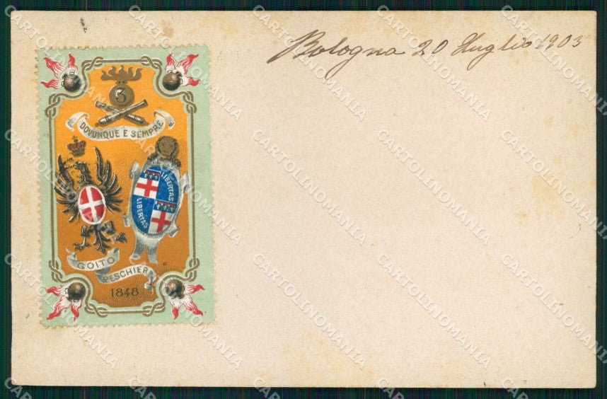 Militari 3° Reggimento Artiglieria Peschiera Goito cartolina XB6170 – fronte