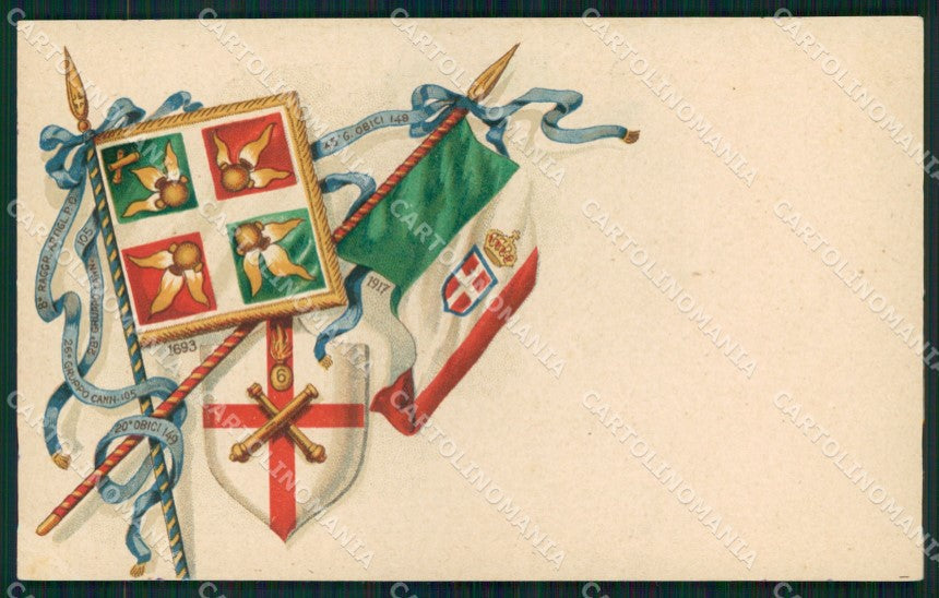 Militari 6° Reggimento Artiglieria da Campagna cartolina XB6183 – fronte