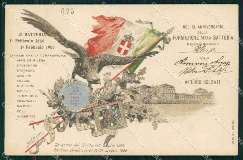 Militari 5° Reggimento Artiglieria ABRASA cartolina XB6187 – fronte