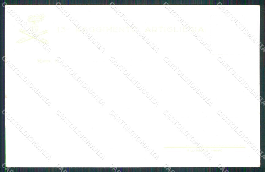Militari 13° Reggimento Artiglieria Carosi cartolina XB6200 – retro
