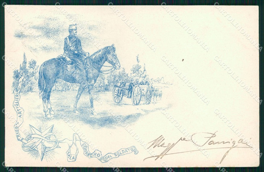 Militari 8° Reggimento Artiglieria ABRASA cartolina XB6210 – fronte