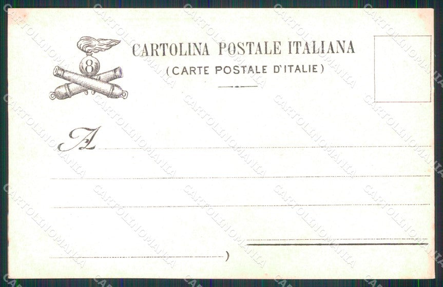 Militari 8° Reggimento Artiglieria cartolina XB6211 – retro