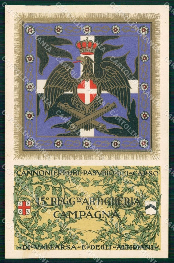 Militari 15° Reggimento Artiglieria da Campagna Duval cartolina XB6217 – fronte