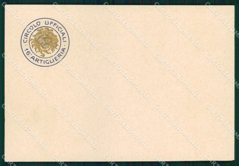 Militari 16° Reggimento Artiglieria Circolo Ufficiali cartolina XB6222 – fronte
