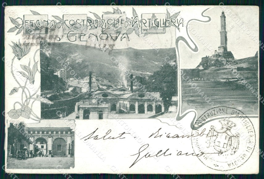 Militari Officina di Costruzione Artiglieria Genova cartolina XB6223 – fronte