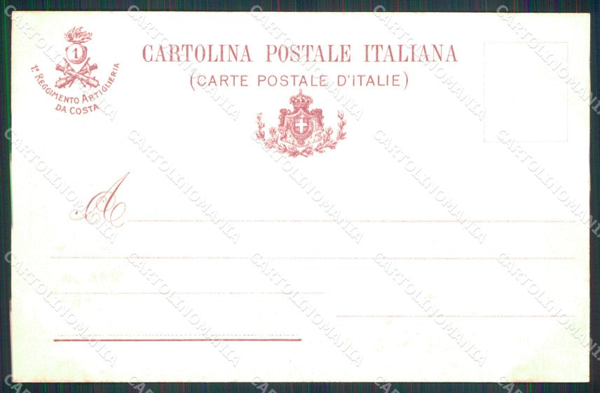 Militari 1° Reggimento Artiglieria da Costa Genova cartolina XB6225 – retro