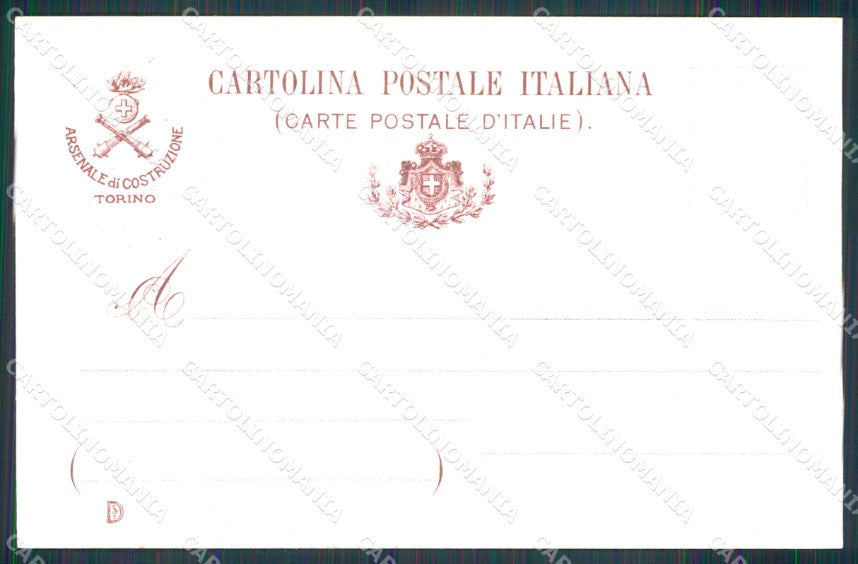 Militari Arsenale di Costruzione Torino cartolina XB6230 – retro