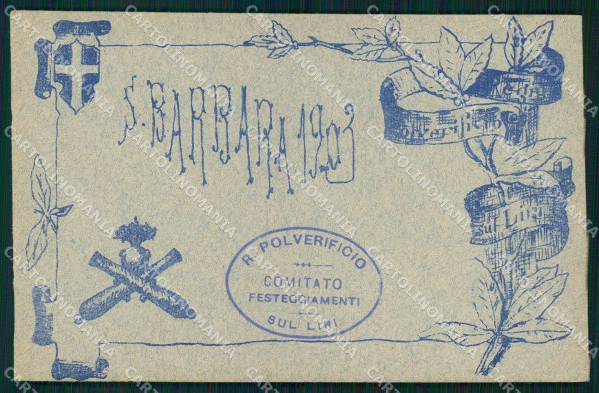 Militari Regio Polverificio Liri Santa Barbara Festeggiamenti cartolina XB6241 – fronte