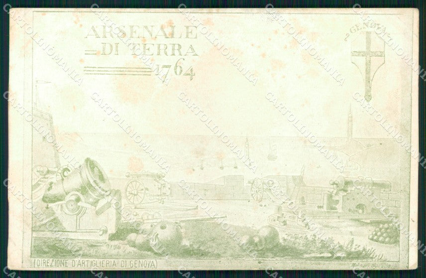 Militari Direzione Artiglieria Genova Arsenale di Terra cartolina XB6243 – fronte