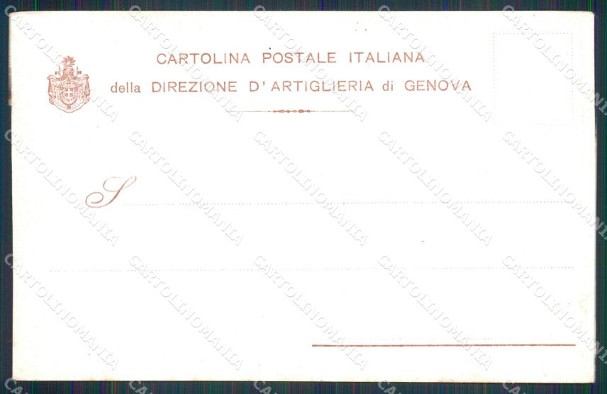Militari Direzione Artiglieria Genova Arsenale di Terra cartolina XB6243 – retro