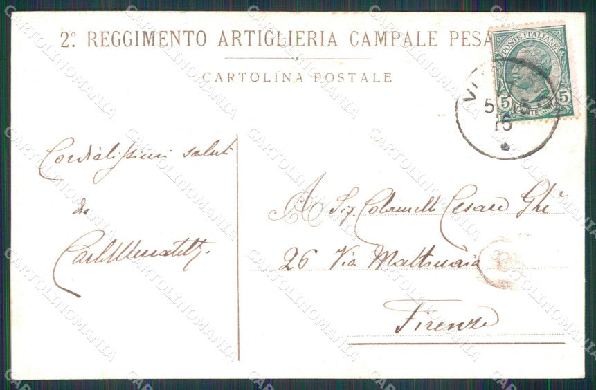 Militari 2° Regg. Artiglieria Campale Pesante Modena cartolina XB6245 – retro