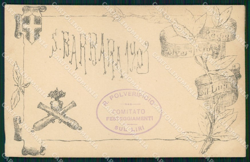Militari Regio Polverificio Liri Santa Barbara Festeggiamenti cartolina XB6246 – fronte