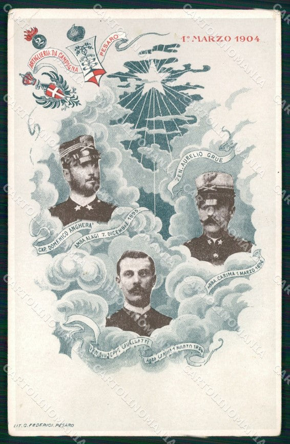 Militari 2° Reggimento Artiglieria da Campagna Pesaro cartolina XB6250 – fronte