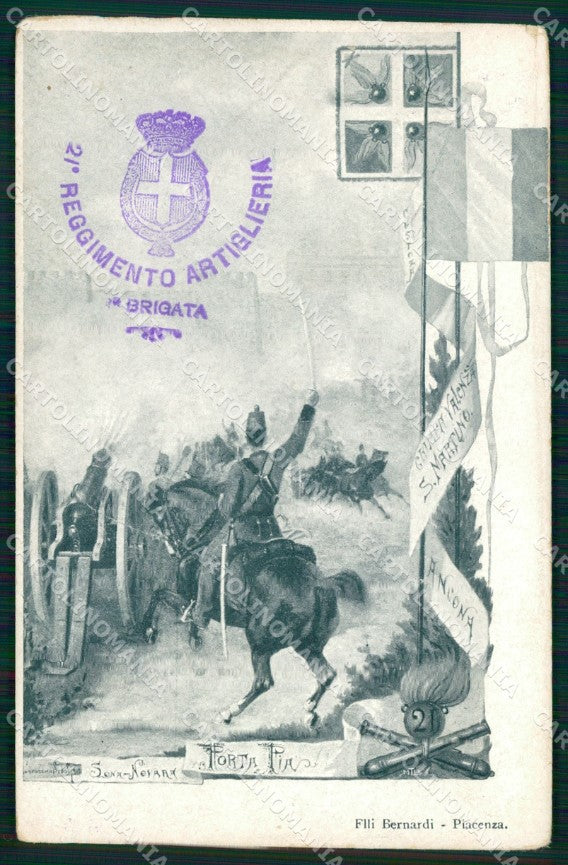 Militari 21° Regg. Artiglieria Iª Brigata Piacenza cartolina XB6251 – fronte
