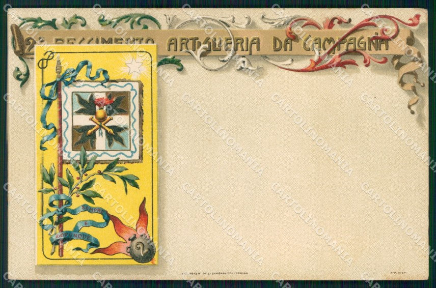Militari 2° Reggimento Artiglieria da Campagna cartolina XB6253 – fronte