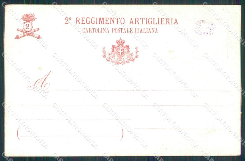 Militari 2° Reggimento Artiglieria da Campagna cartolina XB6253 – retro