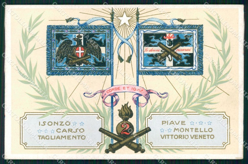 Militari 2° Reggimento Artiglieria da Campagna Pesaro cartolina XB6255 – fronte