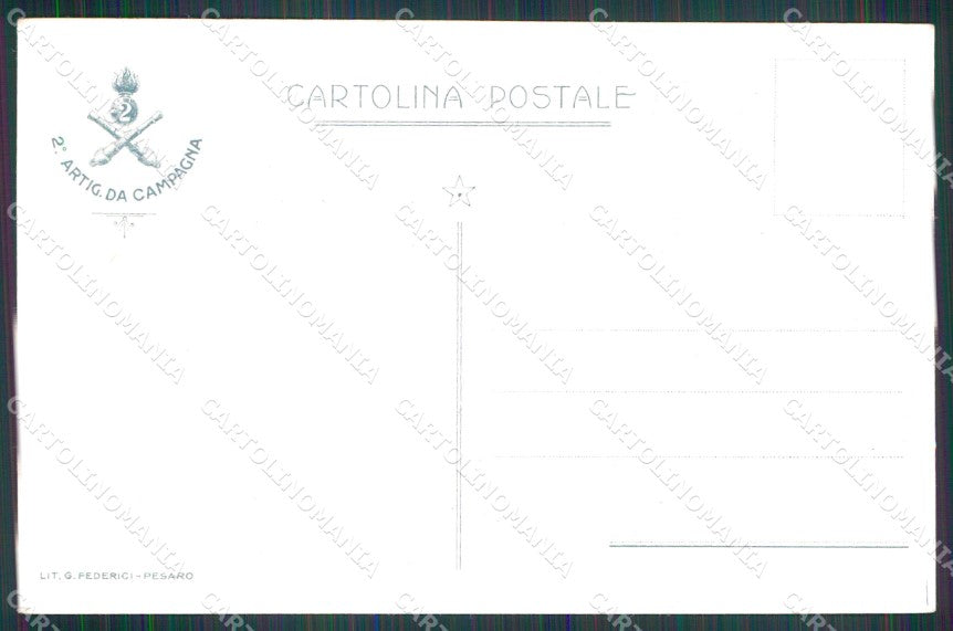 Militari 2° Reggimento Artiglieria da Campagna Pesaro cartolina XB6255 – retro