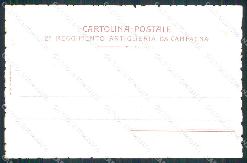Militari 2° Reggimento Artiglieria da Campagna cartolina XB6256 – retro