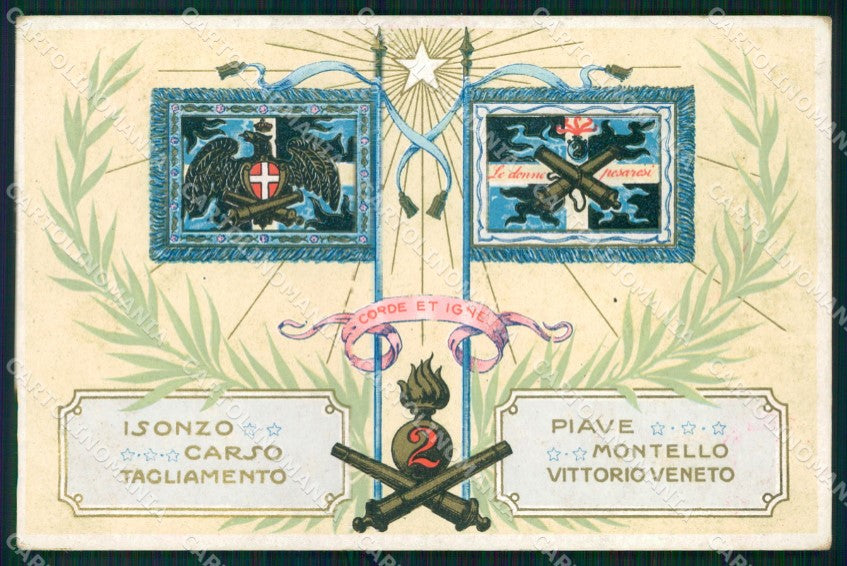 Militari 2° Reggimento Artiglieria da Campagna cartolina XB6257 – fronte