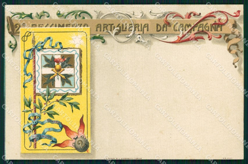 Militari 2° Reggimento Artiglieria da Campagna cartolina XB6258 – fronte