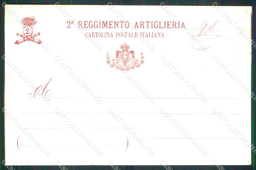 Militari 2° Reggimento Artiglieria da Campagna cartolina XB6258 – retro
