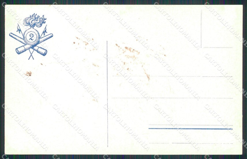 Militari 2° Reggimento Artiglieria da Campagna 70ª Batteria cartolina XB6260 – retro