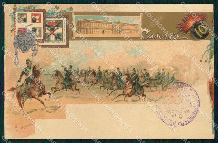 Militari 10° Reggimento Artiglieria da Campagna Caserta cartolina XB6264 – fronte