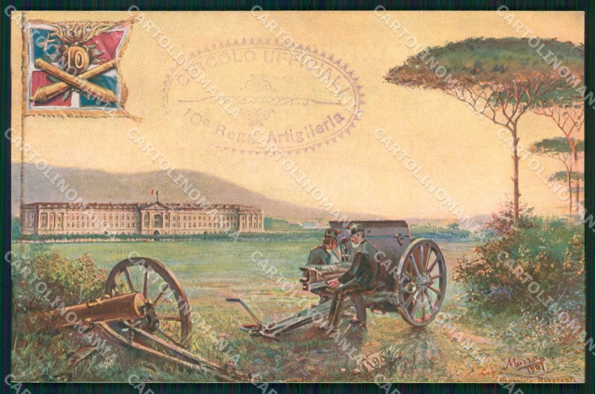 Militari 10° Reggimento Artiglieria da Campagna Caserta cartolina XB6267 – fronte