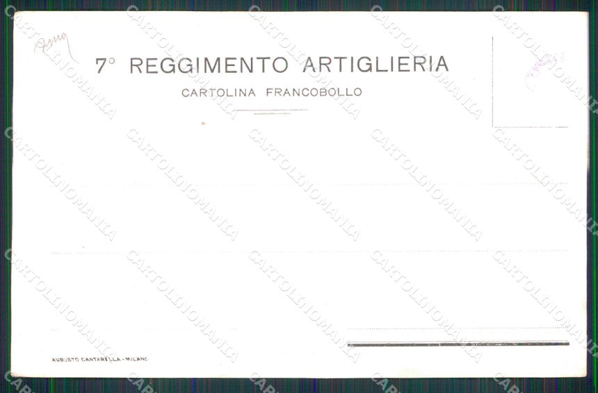 Militari 7° Reggimento Artiglieria Anniversario Goito Pisa 1905 cartolina XB6280 – retro