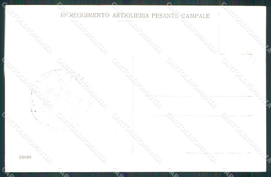 Militari 10° Reggimento Artiglieria Pesante Campale Palermo cartolina XB6285 – retro