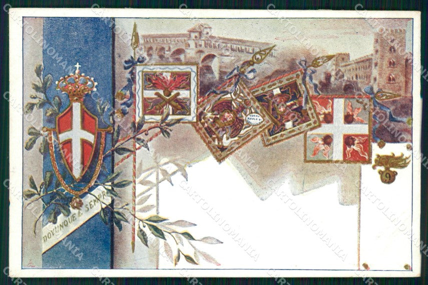Militari 9° Reggimento Artiglieria Pavia cartolina XB6293 – fronte