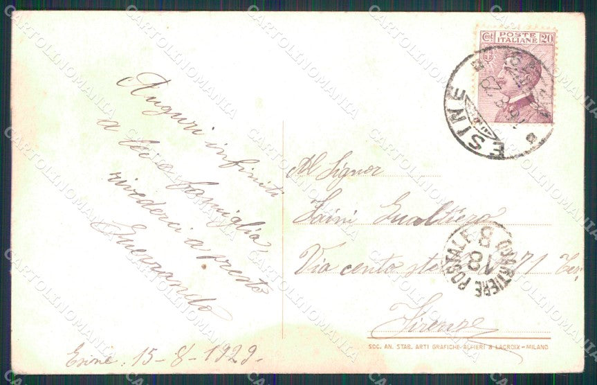 Militari 4° Reggimento Artiglieria Pesante 1929 cartolina XB6297 – retro