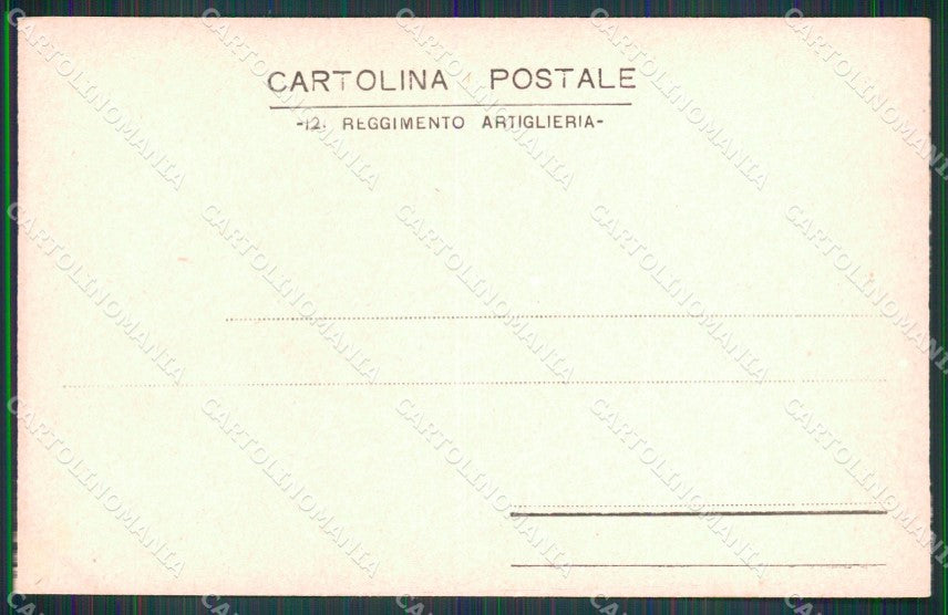 Militari 12° Reggimento Artiglieria Capua cartolina XB6316 – retro