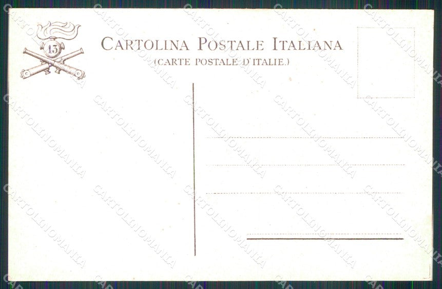 Militari 13° Reggimento Artiglieria Savoia Rinaldi cartolina XB6317 – retro