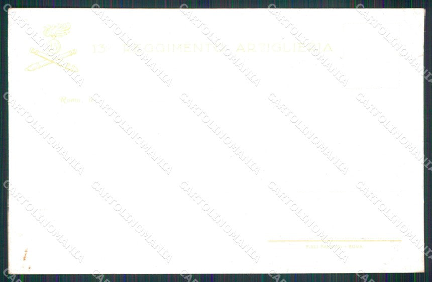 Militari 13° Reggimento Artiglieria Carosi cartolina XB6319 – retro