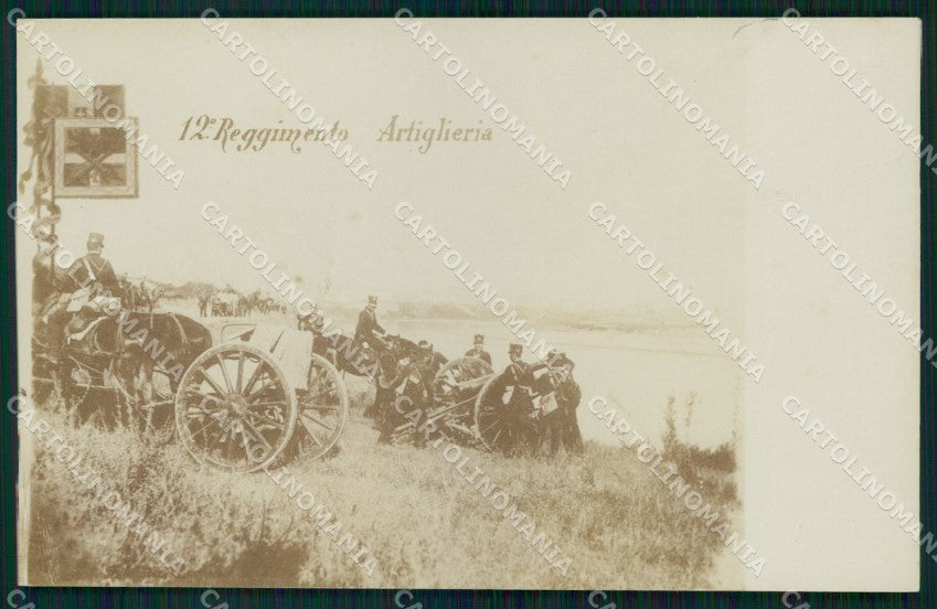 Militari 12° Reggimento Artiglieria Foto cartolina XB6324 – fronte