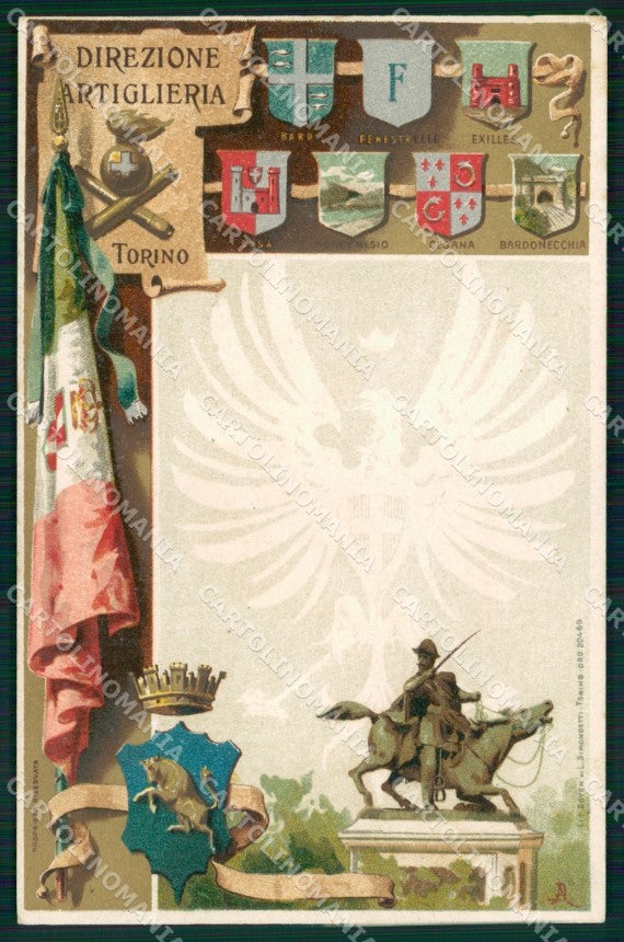 Militari Direzione d'Artiglieria di Torinocartolina XB6350 – fronte