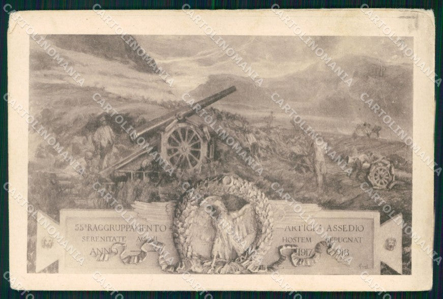 Militari 55° Raggruppamento Artiglieria Assedio PIEGHINE cartolina XB6369 – fronte