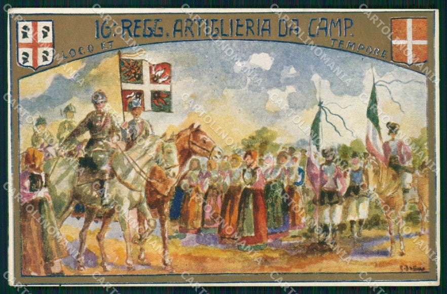 Militari 16° Reggimento Artiglieria da Campagna Sardegna cartolina XB6383 – fronte