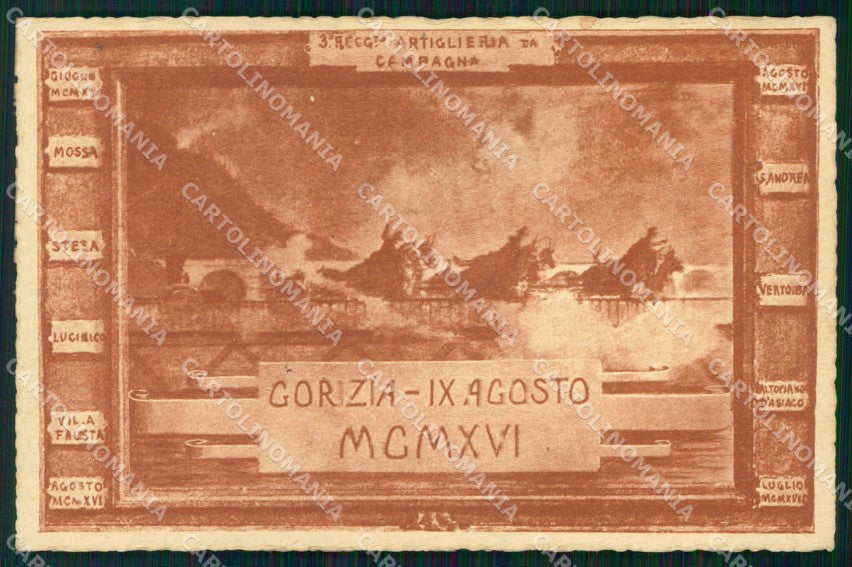 Militari 3° Reggimento Artiglieria da Campagna Gorizia cartolina XB6385 – fronte