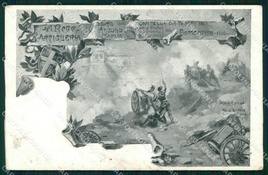Militari 4° Reggimento Artiglieria da Campagna ABRASA cartolina XB6389 – fronte