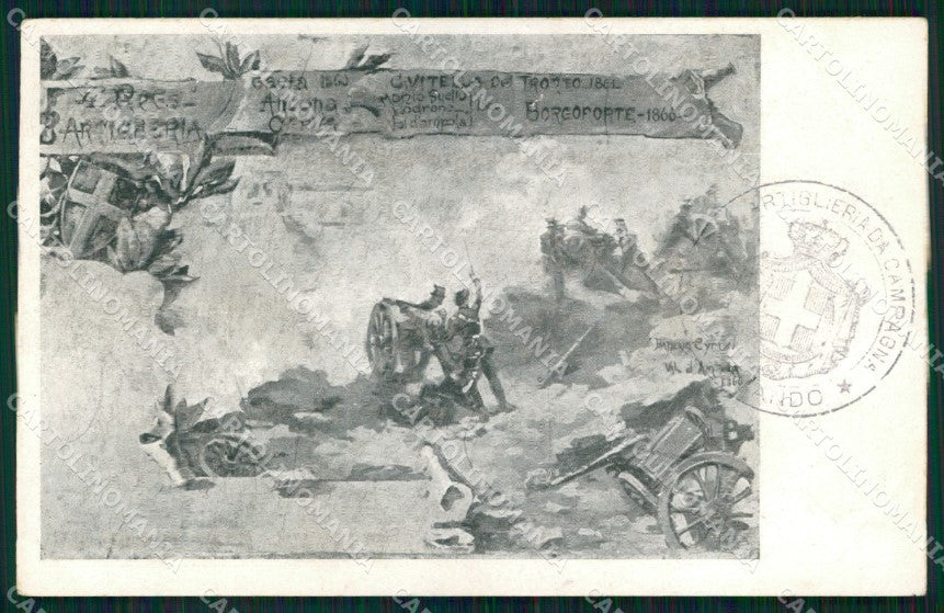 Militari 4° Reggimento Artiglieria cartolina XB6393 – fronte