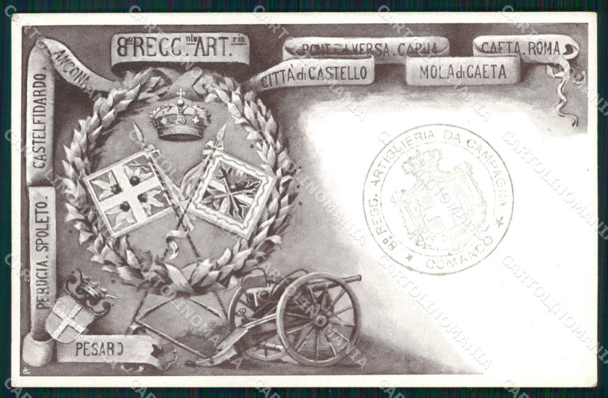 Militari 8° Reggimento Artiglieria da Campagna cartolina XB6402 – fronte