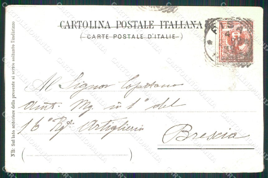 Militari 7° Reggimento Artiglieria da Campagna PIEGHINE cartolina XB6403 – retro