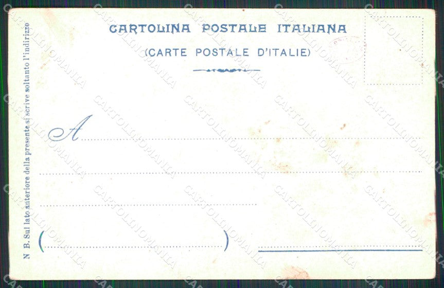 Militari 7° Regg. Artiglieria Campagna Tricolore Pisa PIEGHINE cartolina XB6405 – retro