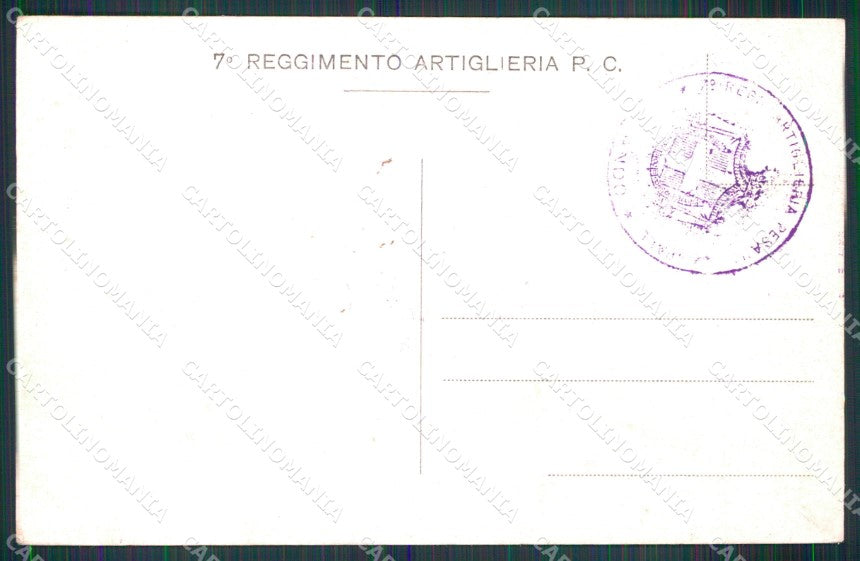Militari 7° Reggimento Artiglieria Pesante Campale cartolina XB6407 – retro